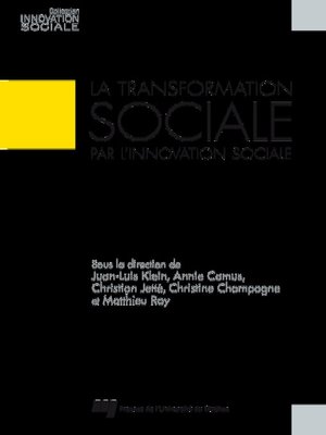 cover image of La transformation sociale par l'innovation sociale